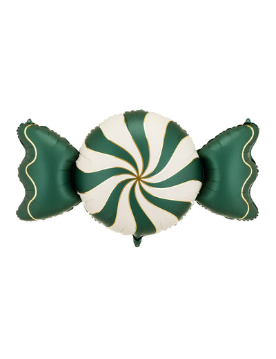 Balão de alumínio Rebuçado bege e verde 113 x 54 cm