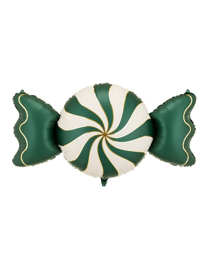 Balão de alumínio Rebuçado bege e verde 113 x 54 cm