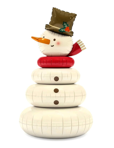 Balão de alumínio Boneco de neve de pé bege 64,5 x 120 cm