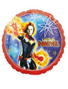 Ballon aluminium Captain Marvel rouge bleu et jaune