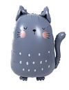 Balão de alumínio Gato cinzento 49 x 69 cm