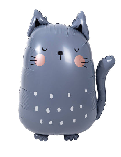 Balão de alumínio Gato cinzento 49 x 69 cm