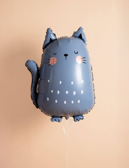 Balão de alumínio Gato cinzento 49 x 69 cm