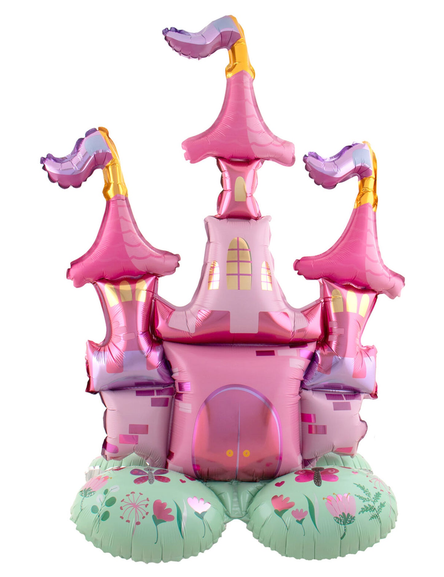 Balão de alumínio de pé castelo de princesa 65 x 90 cm