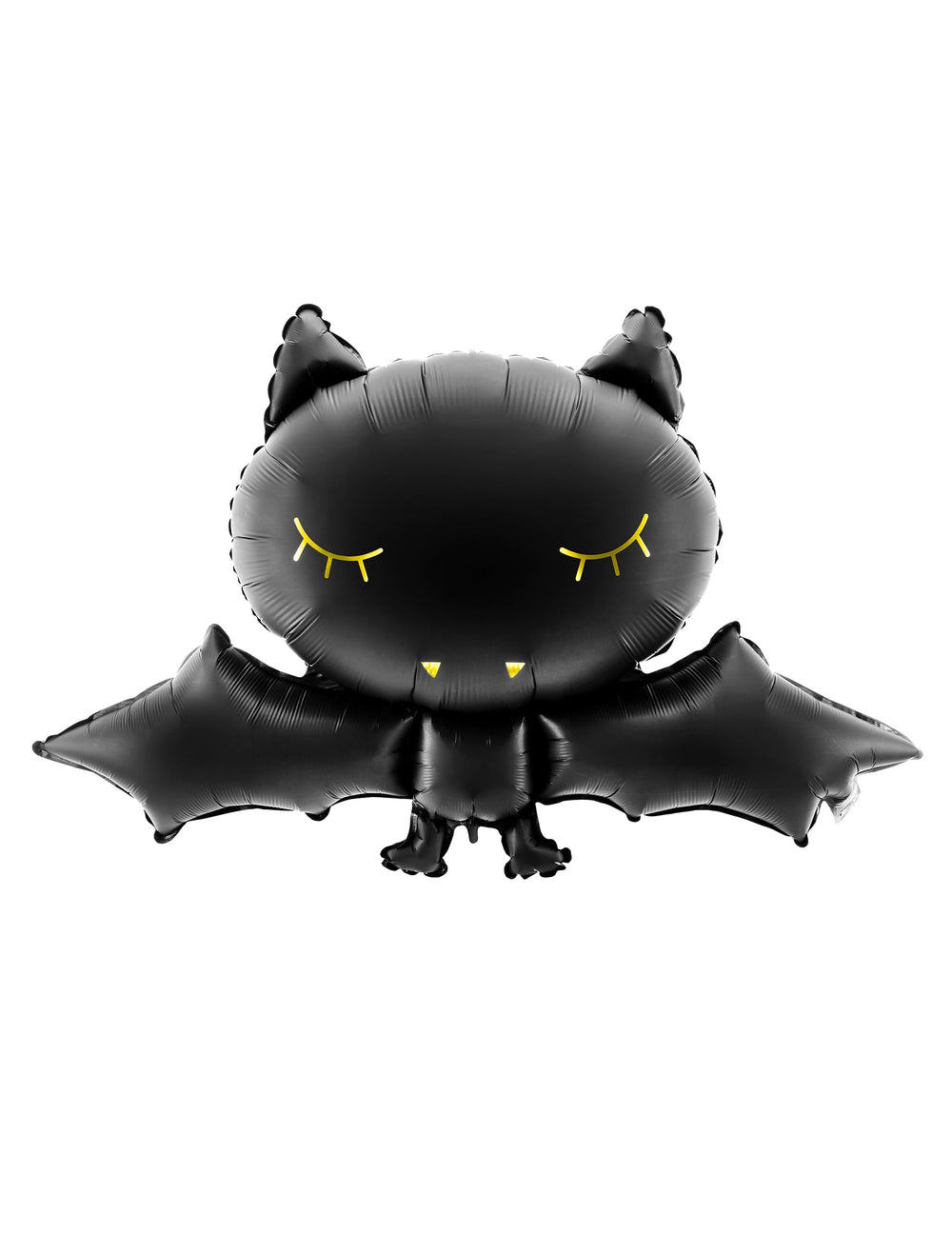 Ballon aluminium chauve-souris pour décoration noire avec yeux dorés