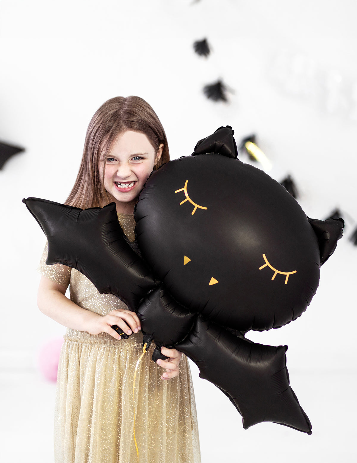 Ballon aluminium chauve-souris pour fête noire