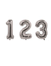 Ballon aluminium chiffre argenté
