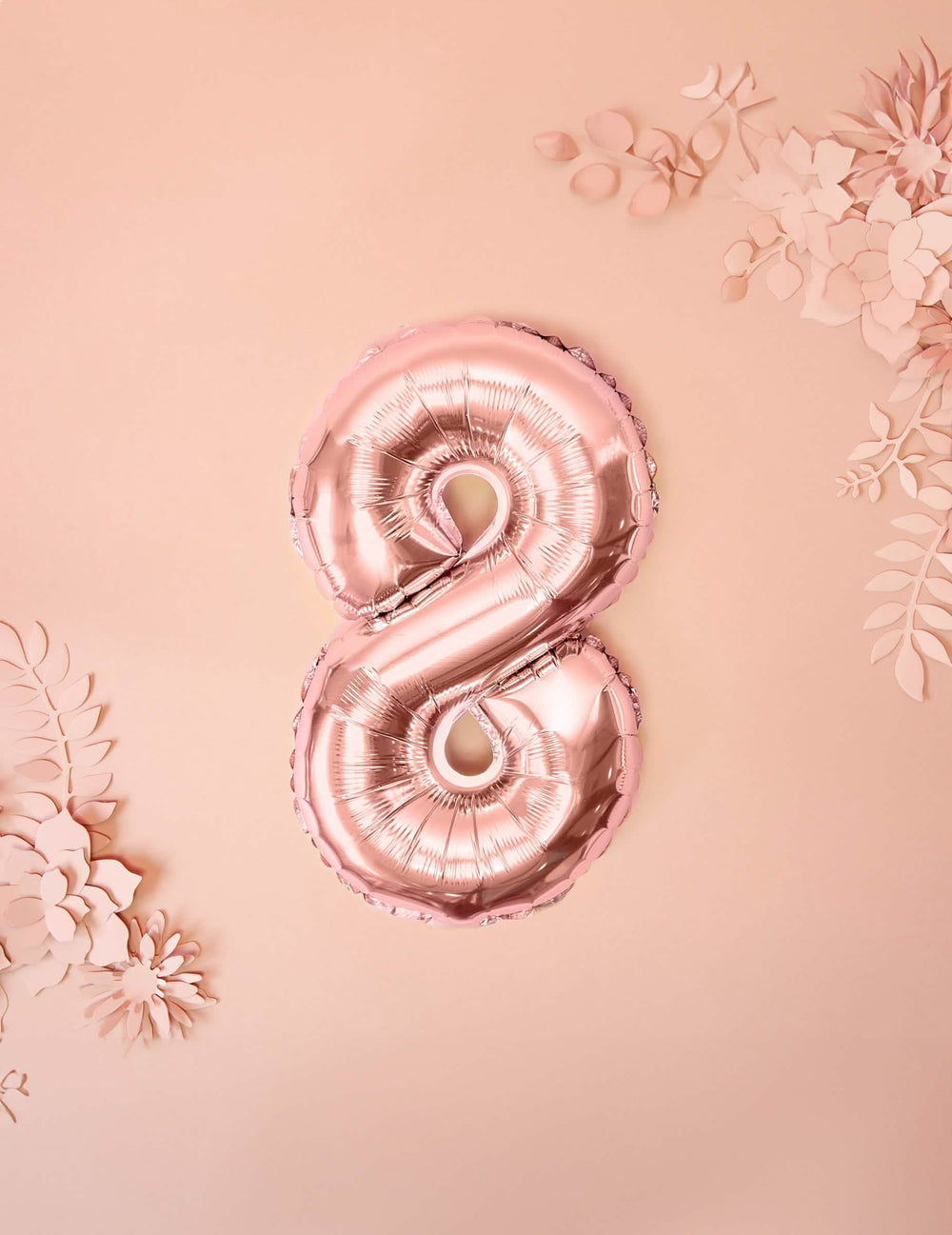 Decoração do número 8 do balão de alumínio número para aniversário ouro rosa