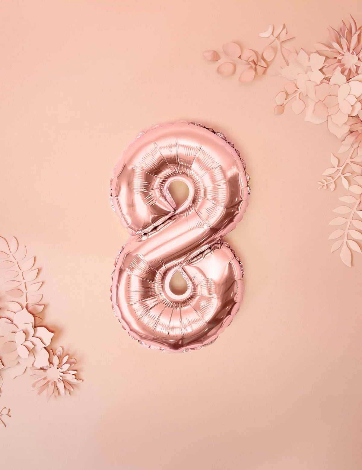 Decoração do número 8 do balão de alumínio número para aniversário ouro rosa