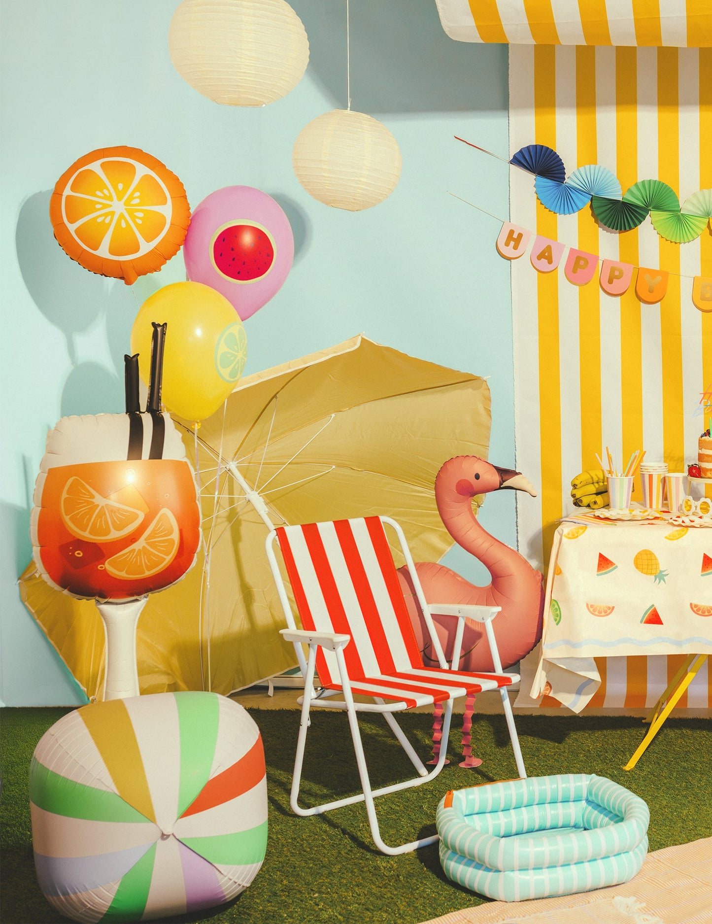 Balão de alumínio cocktail Spritz 34 x 100 cm