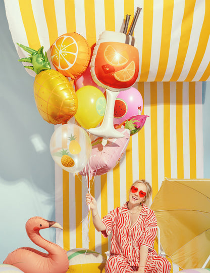 Balão de alumínio cocktail Spritz 34 x 100 cm