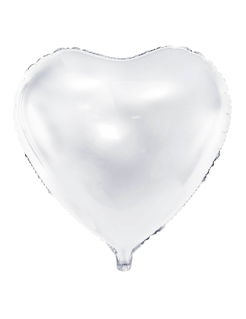 Ballon em alumínio em forma de coração para festa branco carry me com hélio