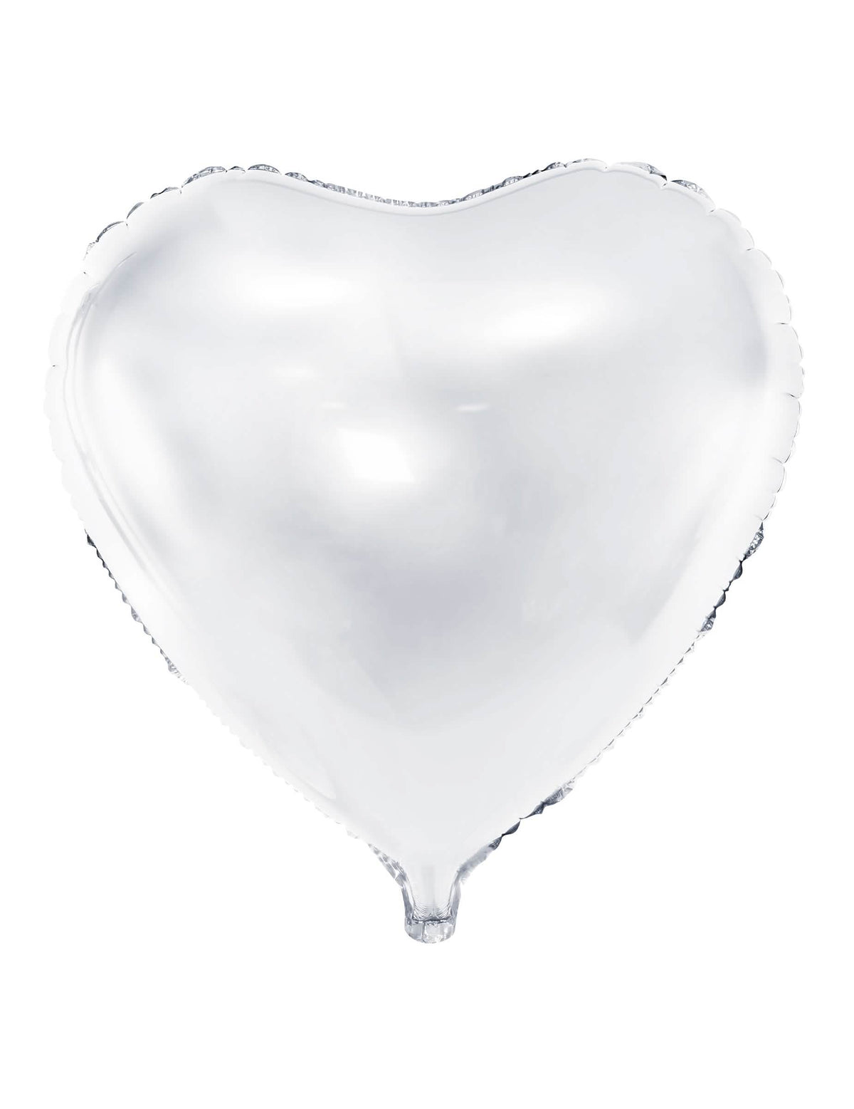Ballon em alumínio em forma de coração para festa branco carry me com hélio