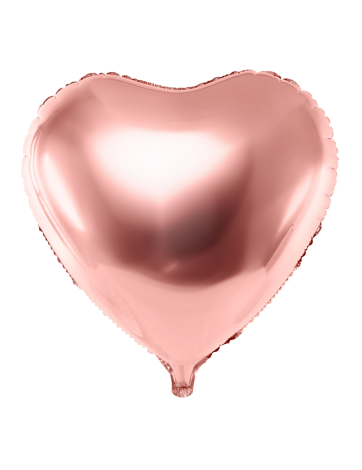 Ballon aluminium cœur pour fête rose gold métallisé