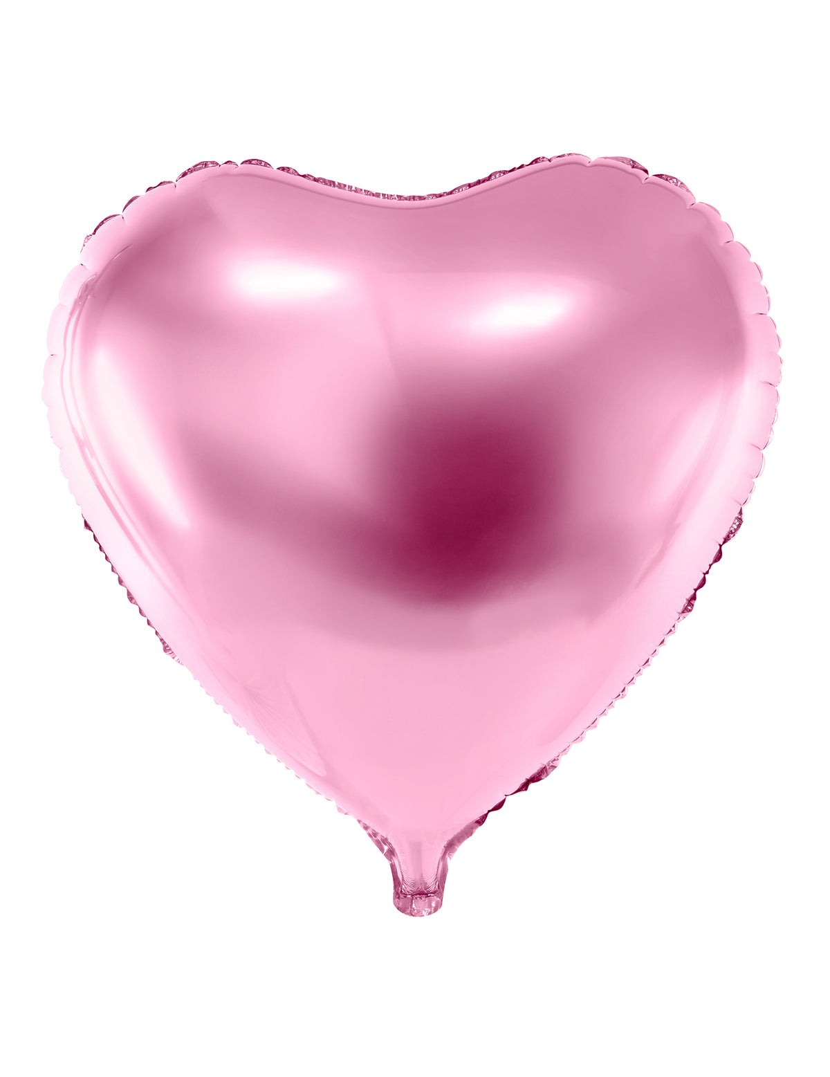 Ballon aluminium cœur rose pâle métallisé