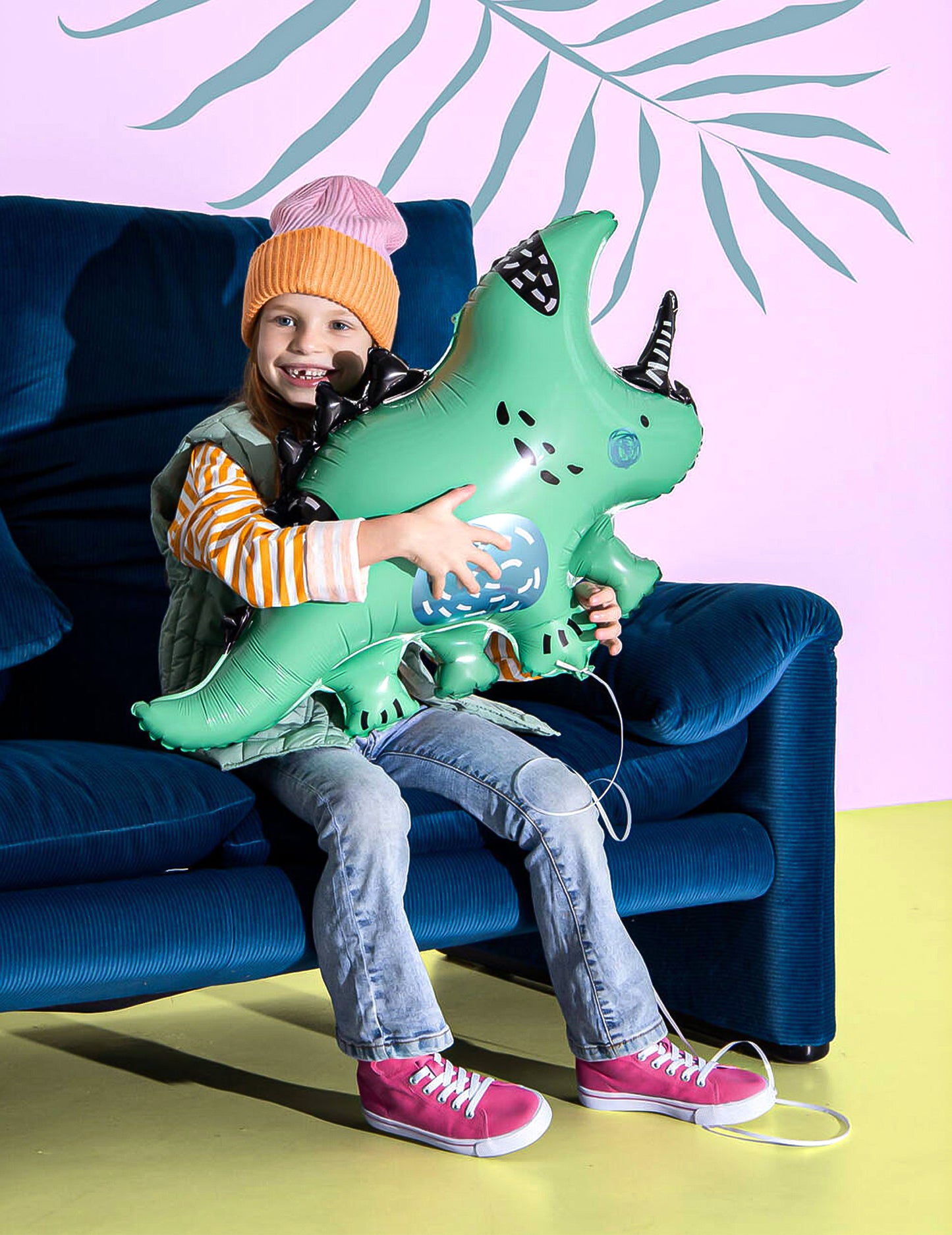 Balão de alumínio Dino 76 x 44 cm