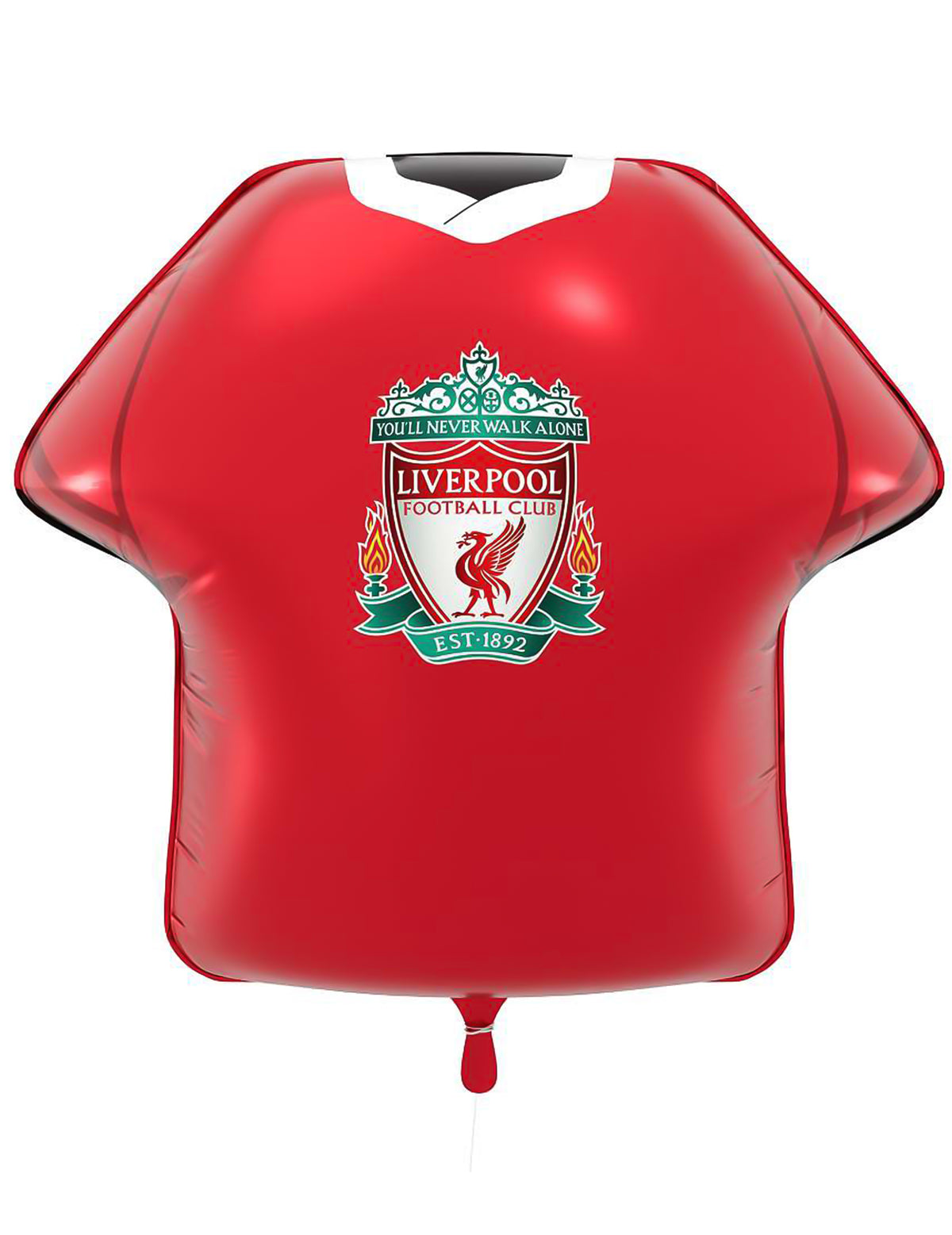 Balão de alumínio em forma de camisola do Liverpool Football Club 52 x 51 cm