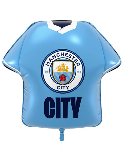 Balão de alumínio em forma de camisola do Manchester City Football Club 52 x 51 cm
