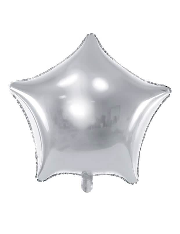 Balão de alumínio estrela prateada