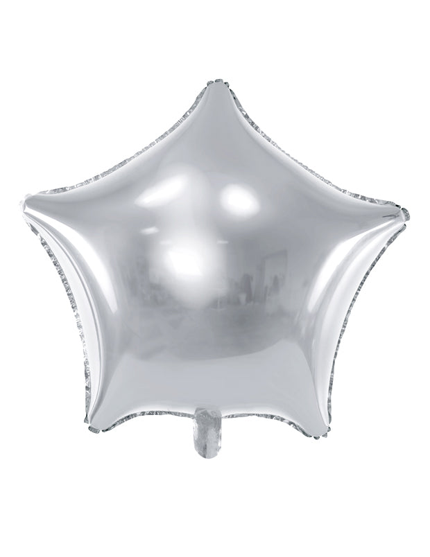 Ballon aluminium étoile argentée