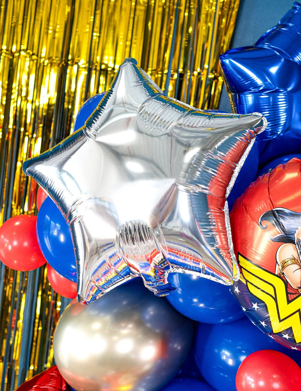 Balão de alumínio estrela para decoração de festa prateado