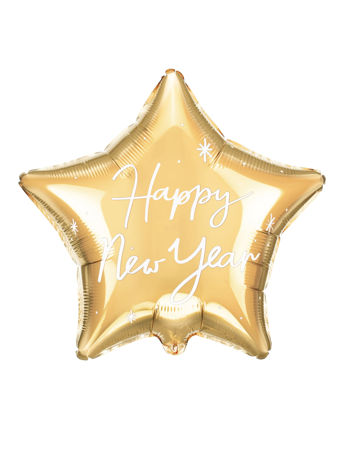 Ballon aluminium étoile Happy New Year pour décoration doré