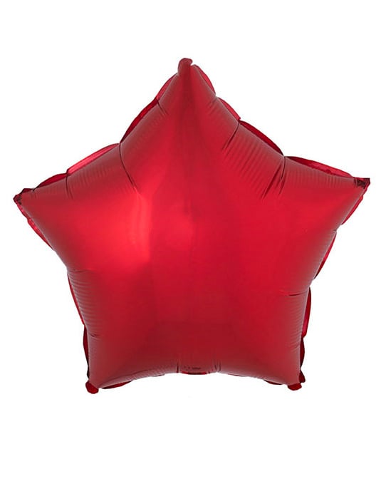 Ballon aluminium étoile pour fête rouge