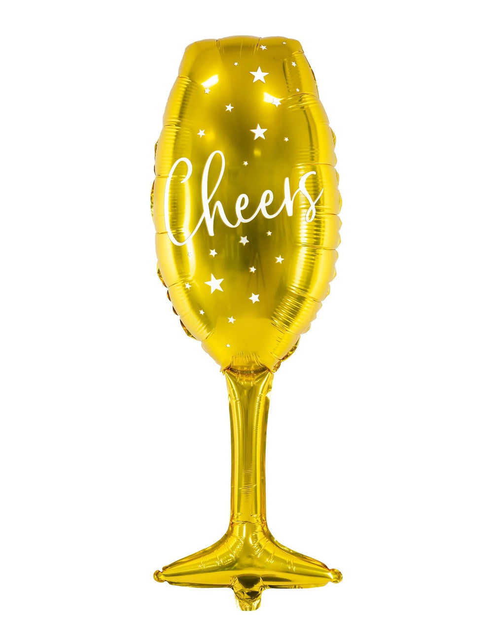 Balão de alumínio flauta cheers para festa dourado com motivos de estrelas