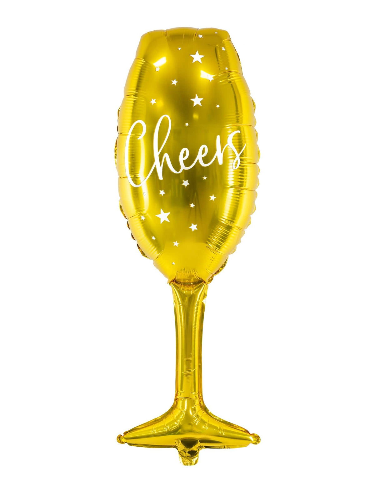 Balão de alumínio flauta cheers para festa dourado com motivos de estrelas