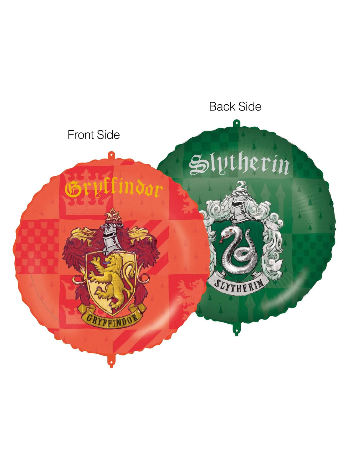 Balão de alumínio Harry Potter para festa vermelho e verde brasões de Gryffindor e Slytherin