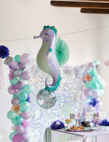 Balão de alumínio Cavalo-marinho 38 x 100 cm