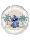 Balão de alumínio Stitch branco com motivo tropical e gelado