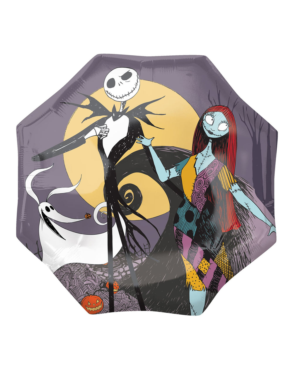 Ballon aluminium Jack et Sally de L'étrange Noël de Mr Jack multicolore