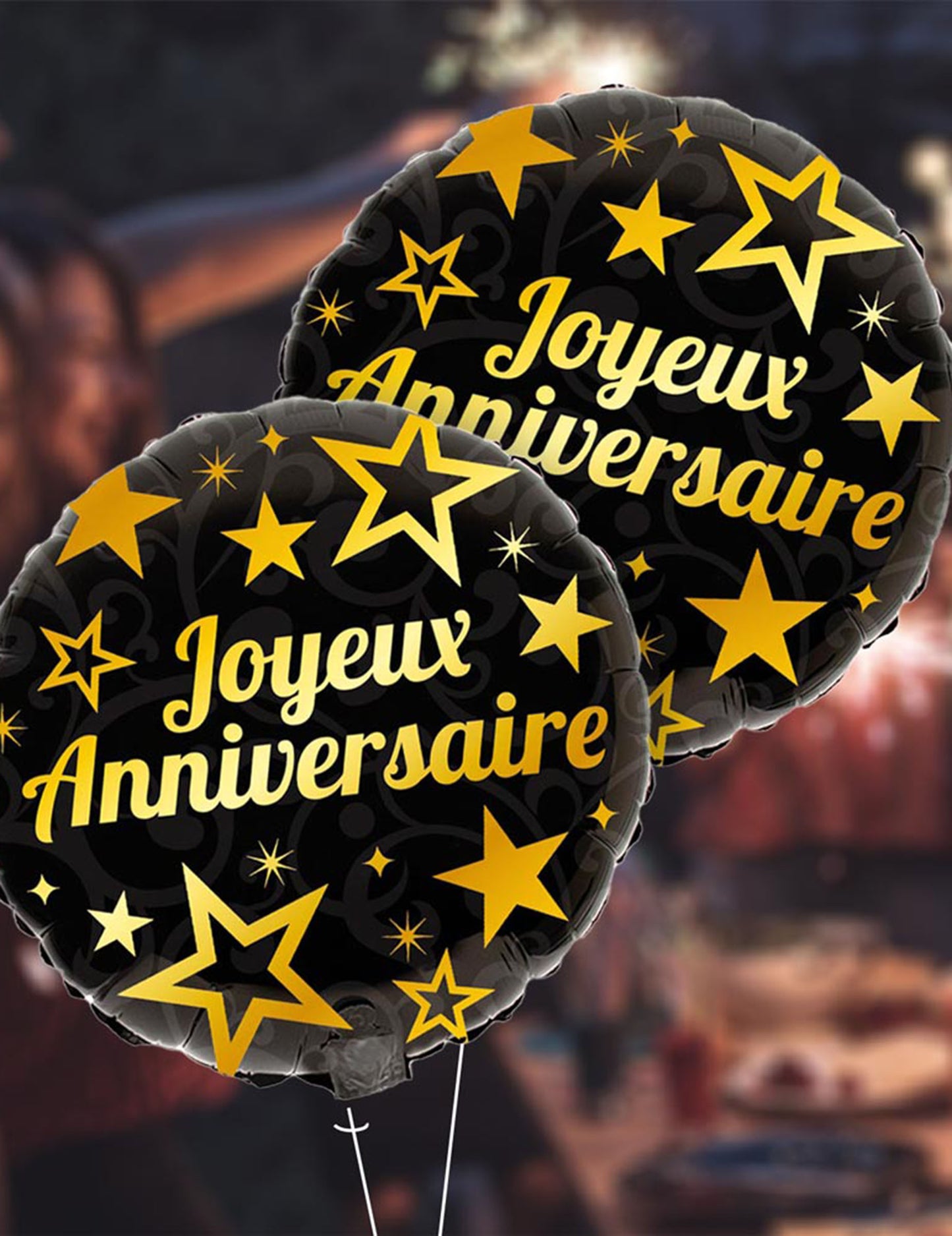 Duo de ballons du ballon aluminium joyeux anniversaire pour fête