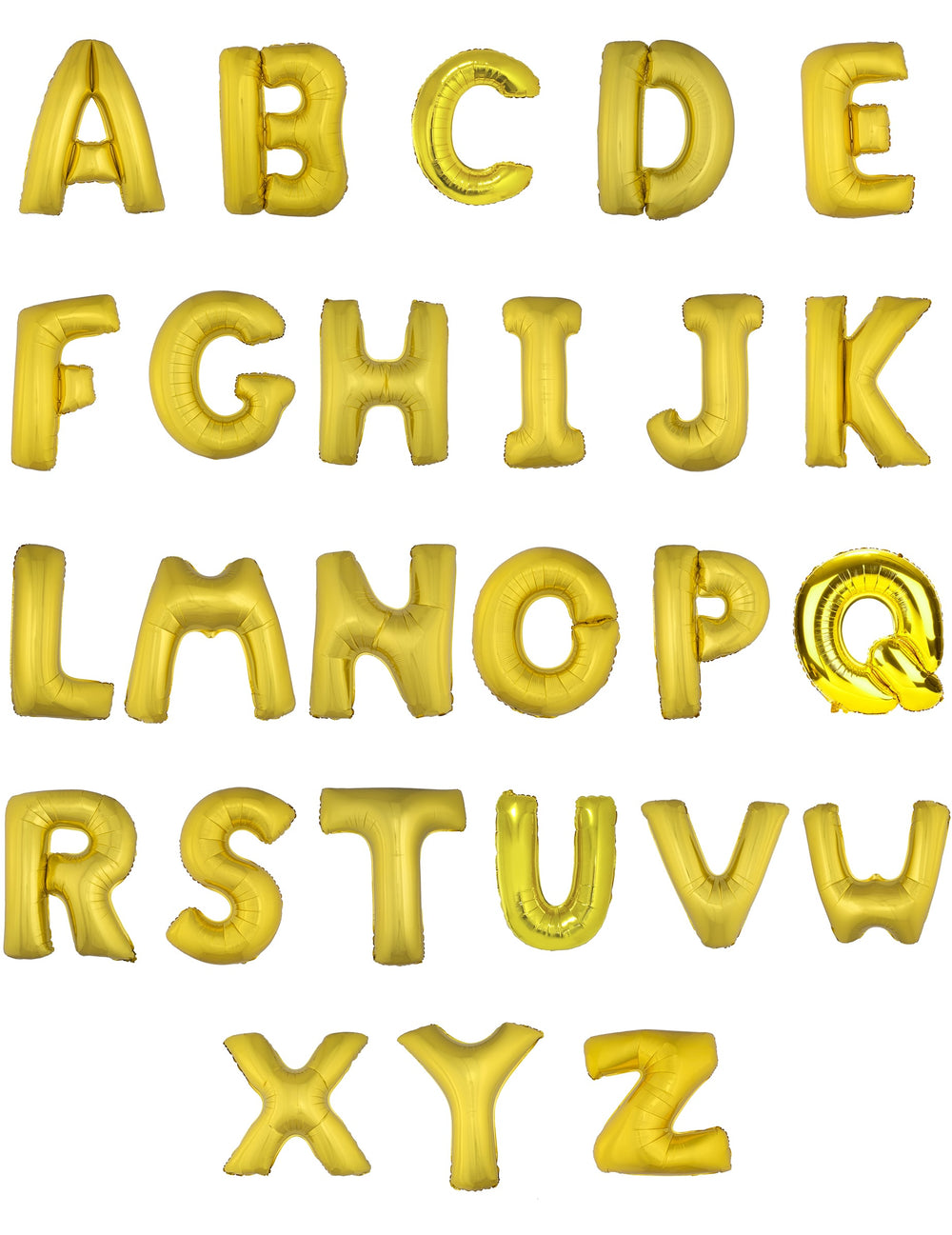Alphabet complet du ballon aluminium lettre pour fête