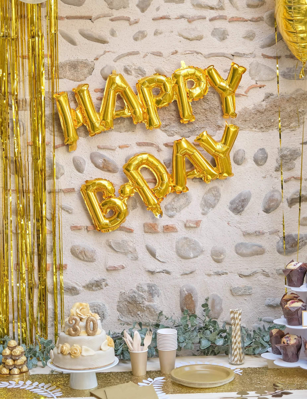 Situação do balão de alumínio letras Happy Birthday