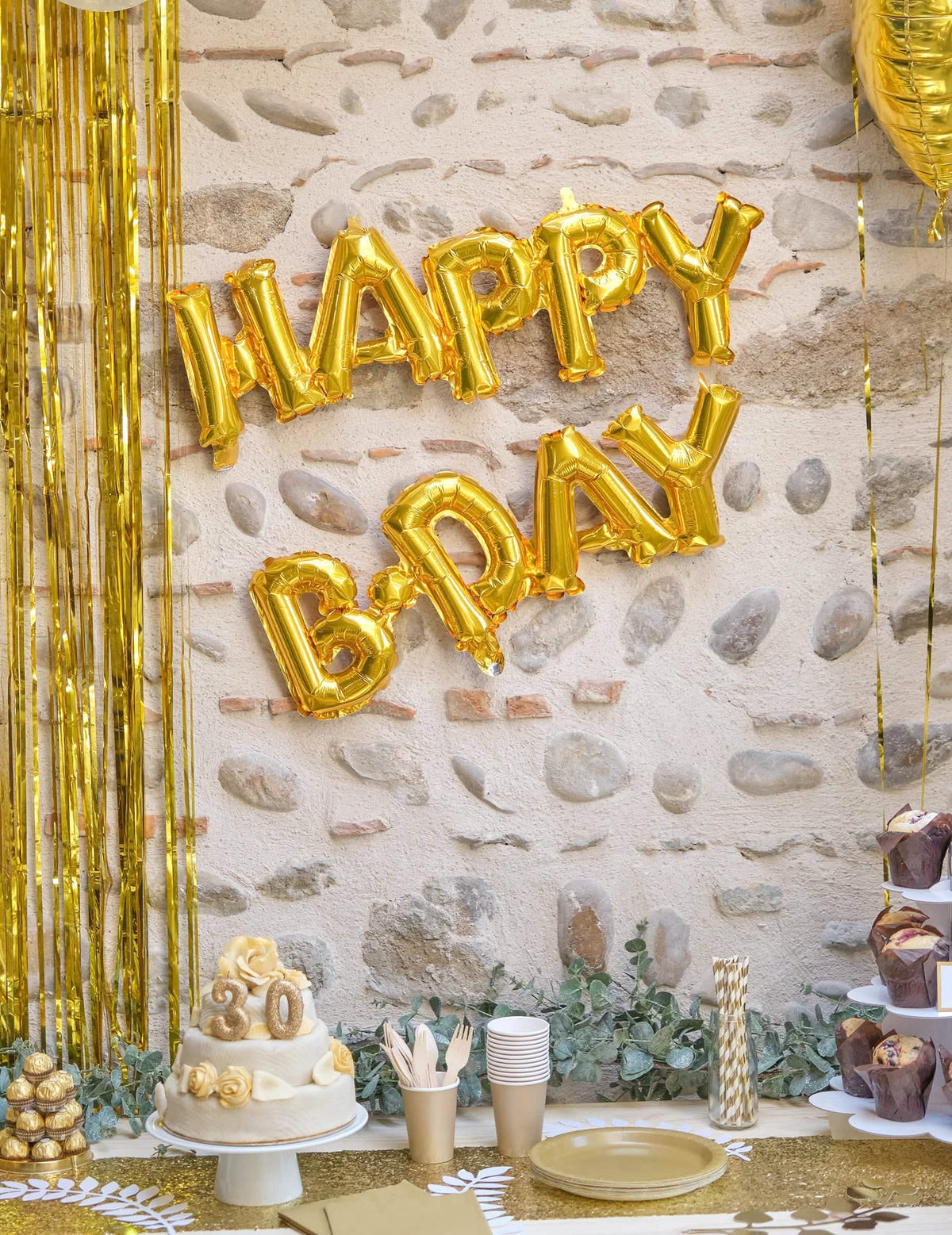 Situação do balão de alumínio letras Happy Birthday