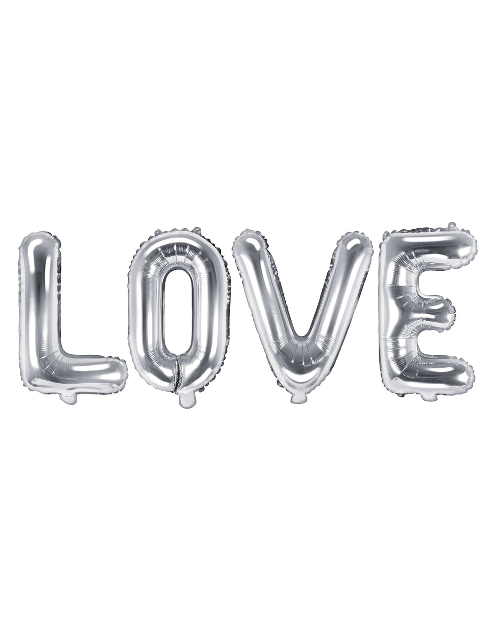 Ballon aluminium lettres LOVE pour décoration argenté