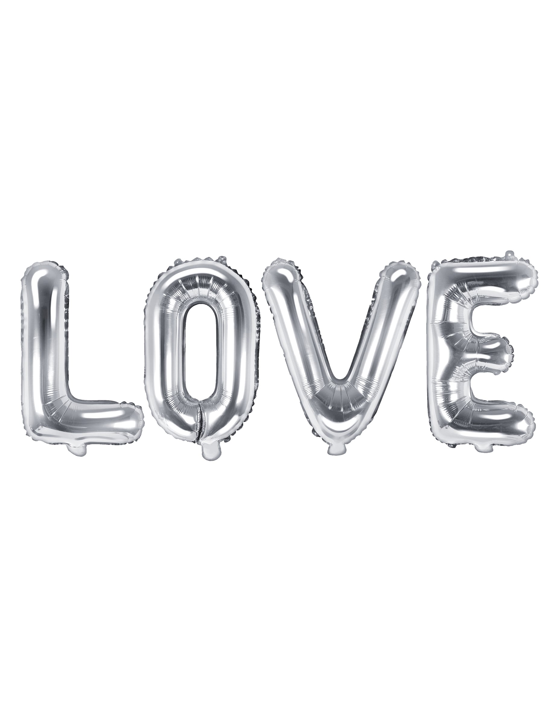 Ballon aluminium lettres LOVE pour décoration argenté