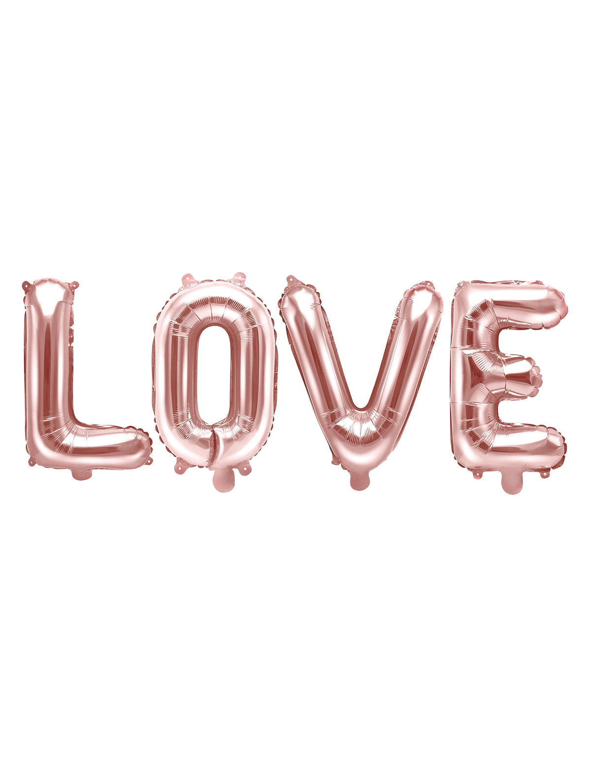 Ballon aluminium lettres LOVE pour fête rose gold