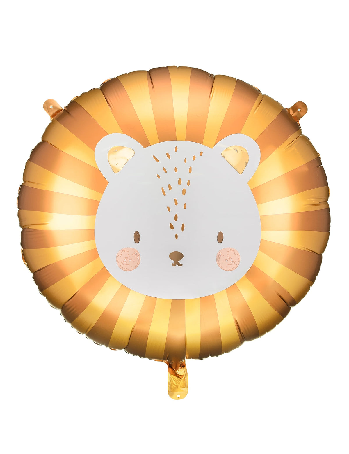 Ballon aluminium lion pour enfant doré et blanc