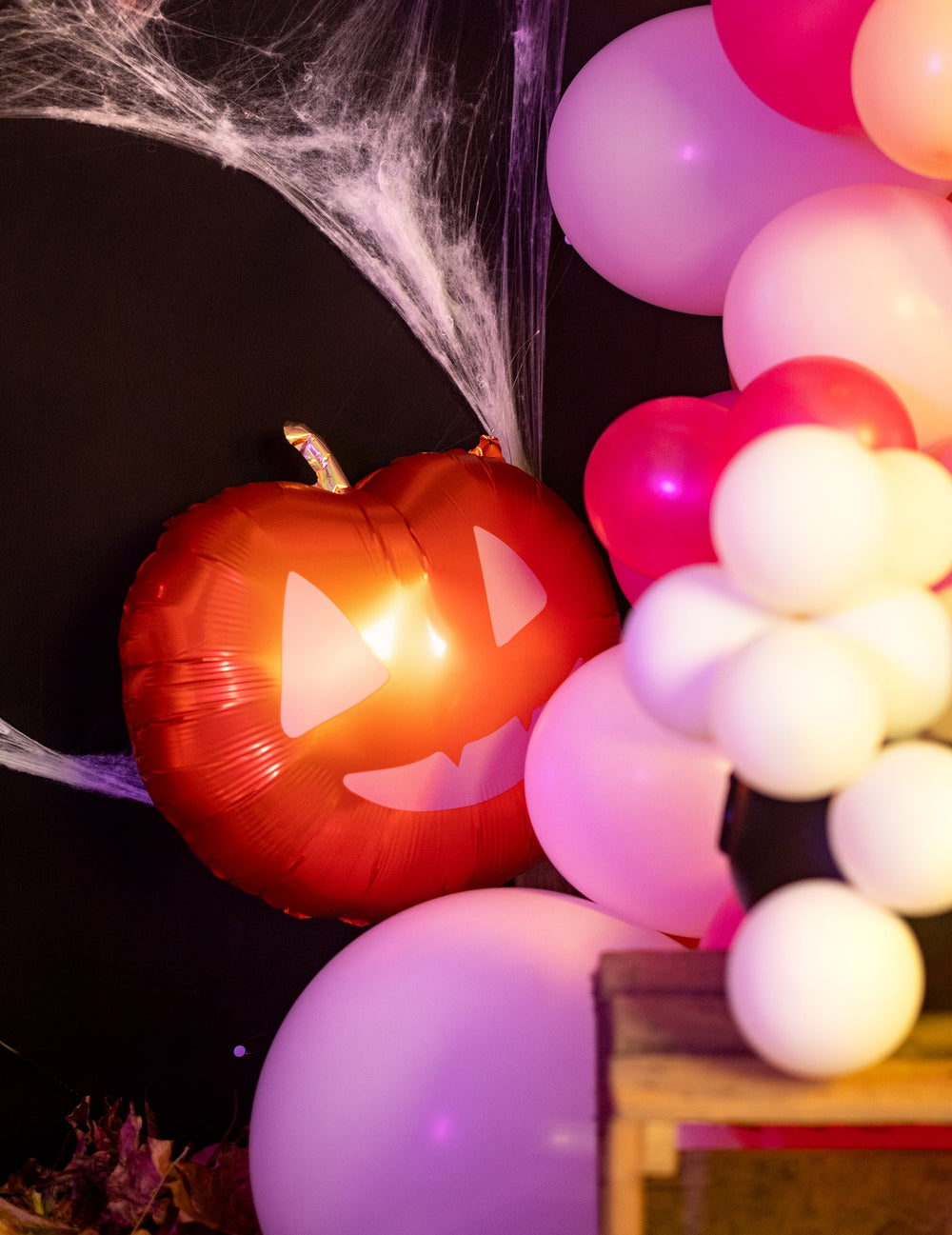 Ballon aluminium mat citrouille pour Halloween orange