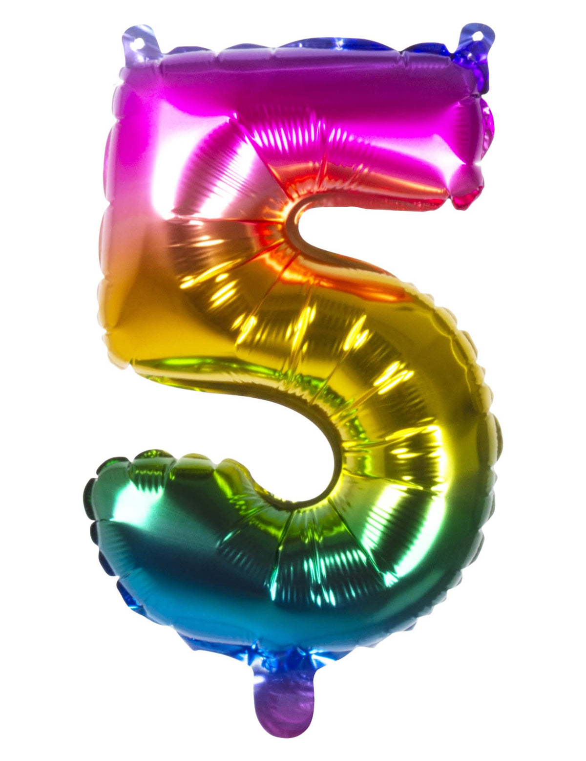 Balão de alumínio número 5 para festa multicores