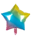 Ballon aluminium étoile pour fête multicolore