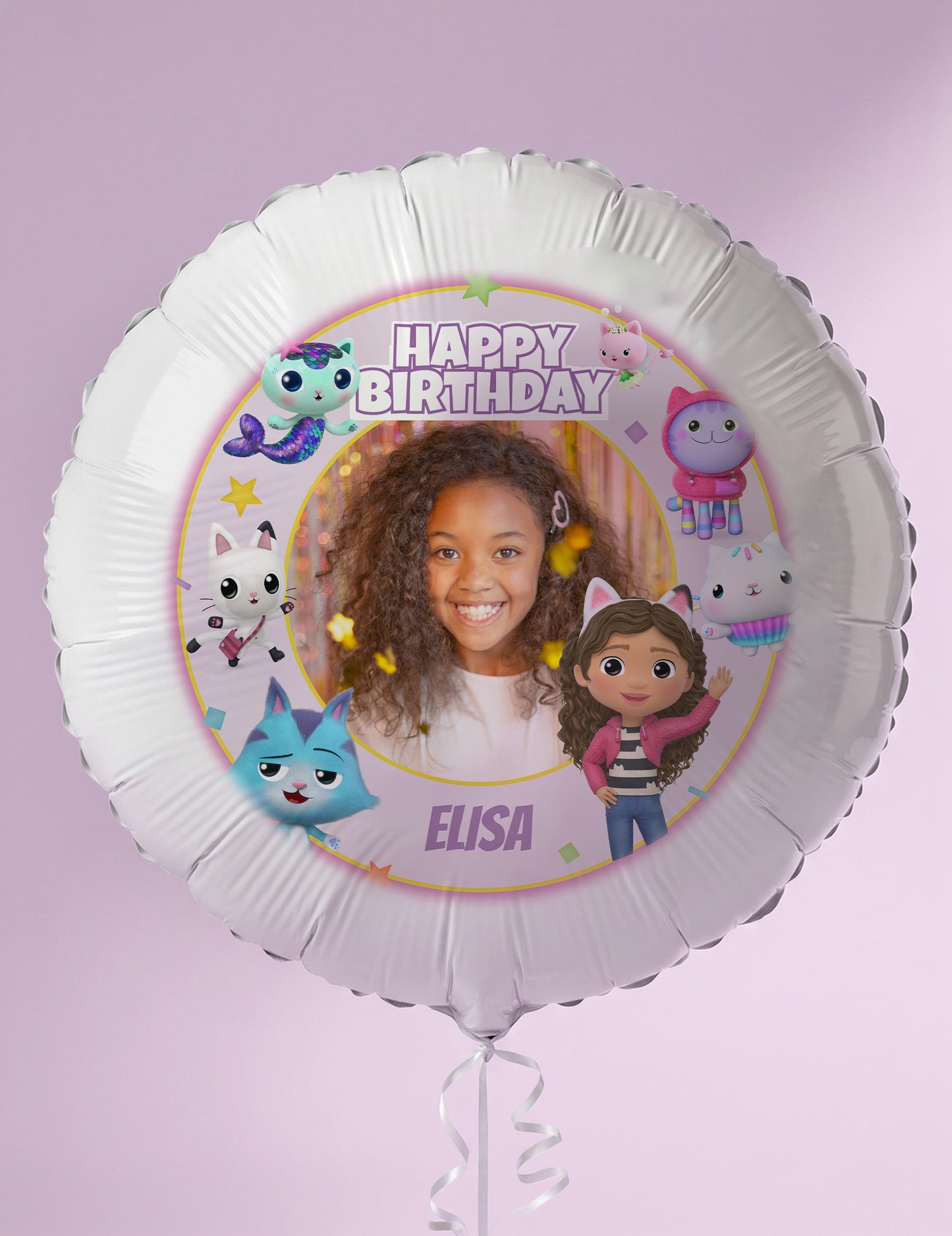 Balão de alumínio personalizável Gabby e a Casa Mágica 50 cm