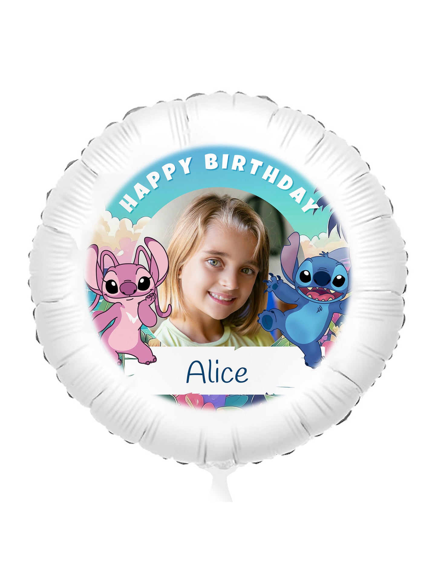 Balão de alumínio personalizável Stitch 50 cm