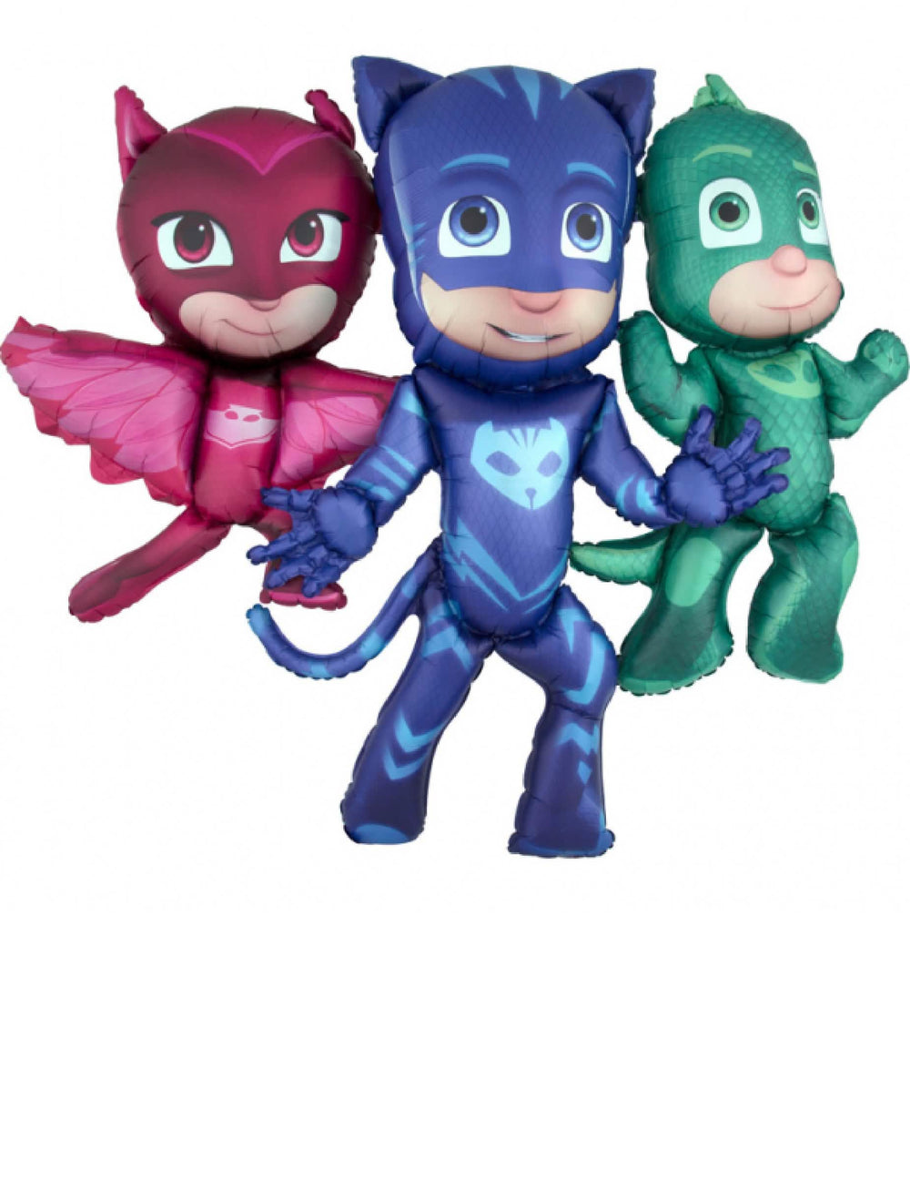 Balão de alumínio PjMasks para criança multicores com Yoyo, Bibou e Gluglu