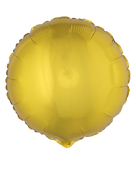 Ballon aluminium rond pour fête doré