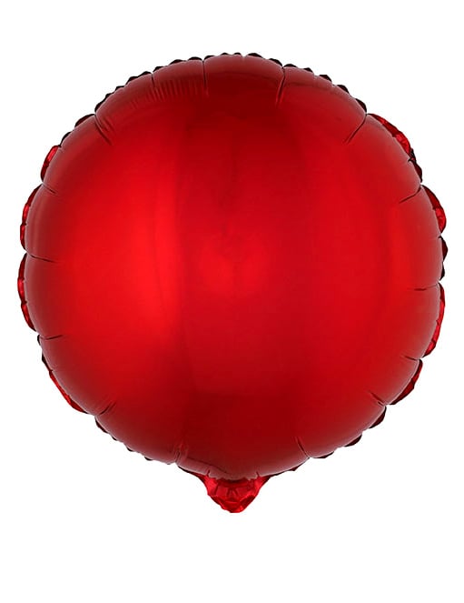 Ballon aluminium rond rouge métallique