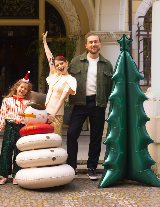Balão de alumínio Árvore de Natal XXL verde 77 x 184 cm